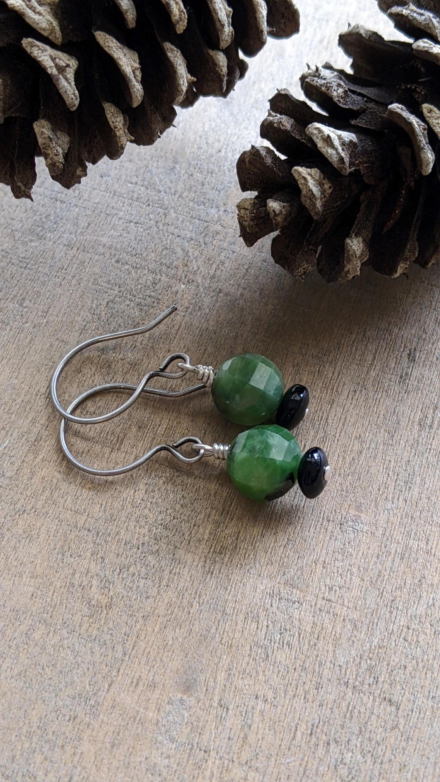 Green Drop Earrings ~ Chrysoprase