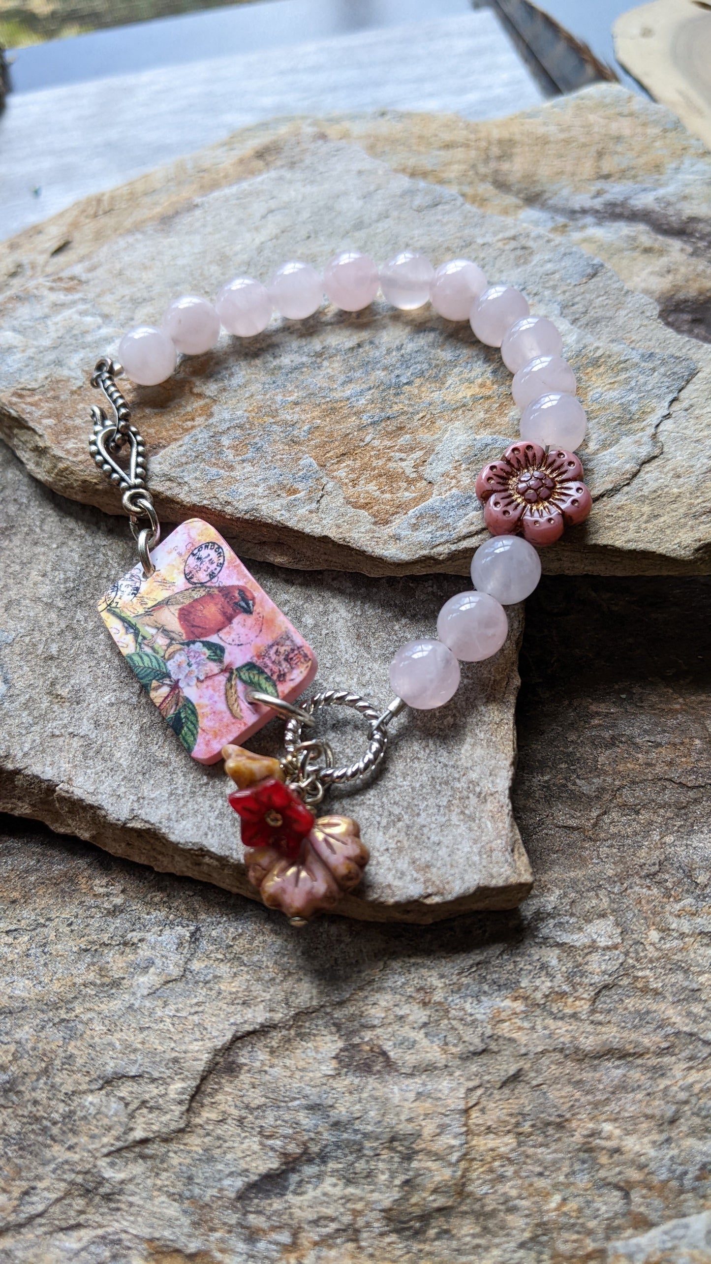 Beaded Bracelet Rose Quartz