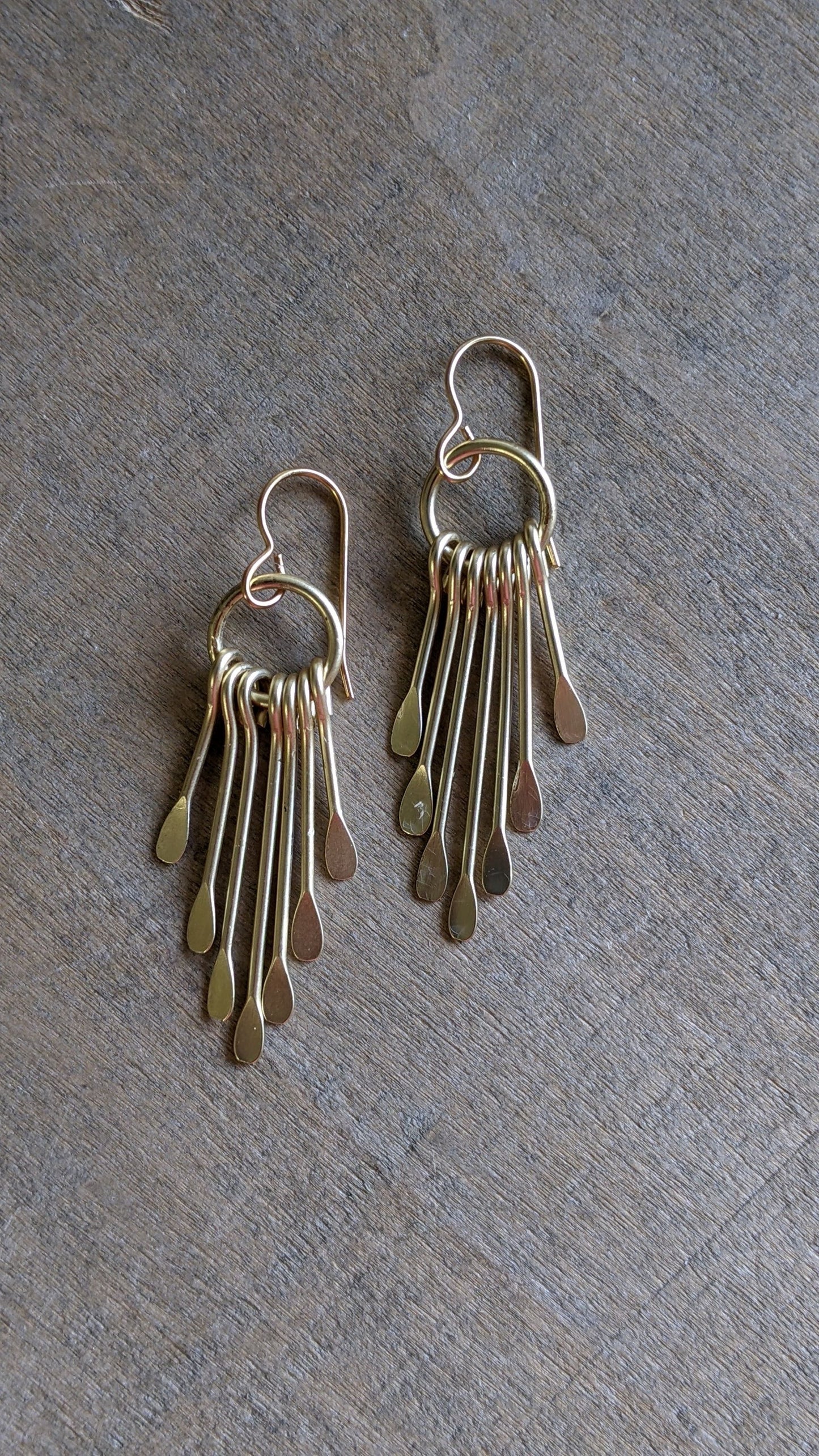 Fringe Earrings ~Satin Gold Finish