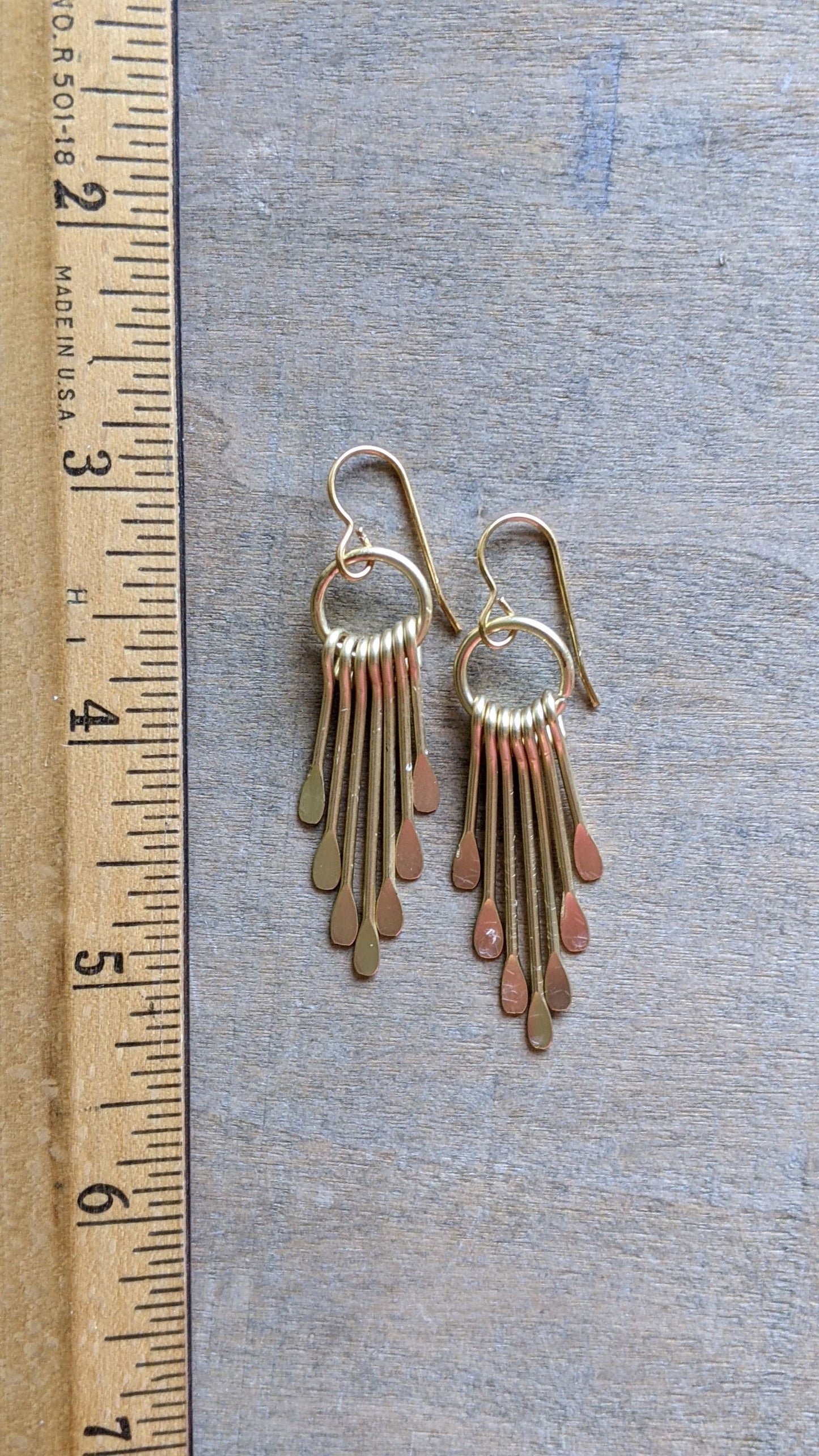 Fringe Earrings ~Satin Gold Finish