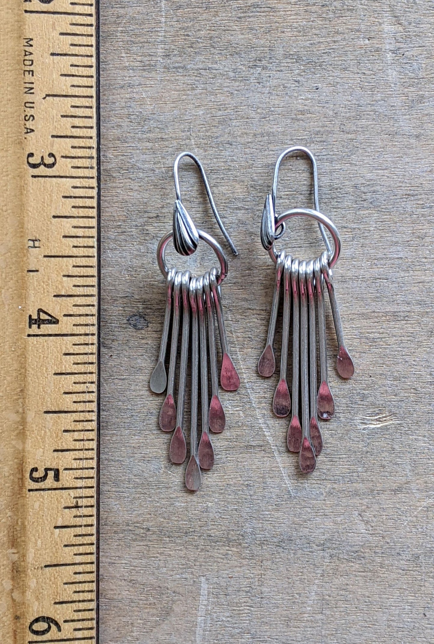 Fringe Earrings ~Antiqued Silver