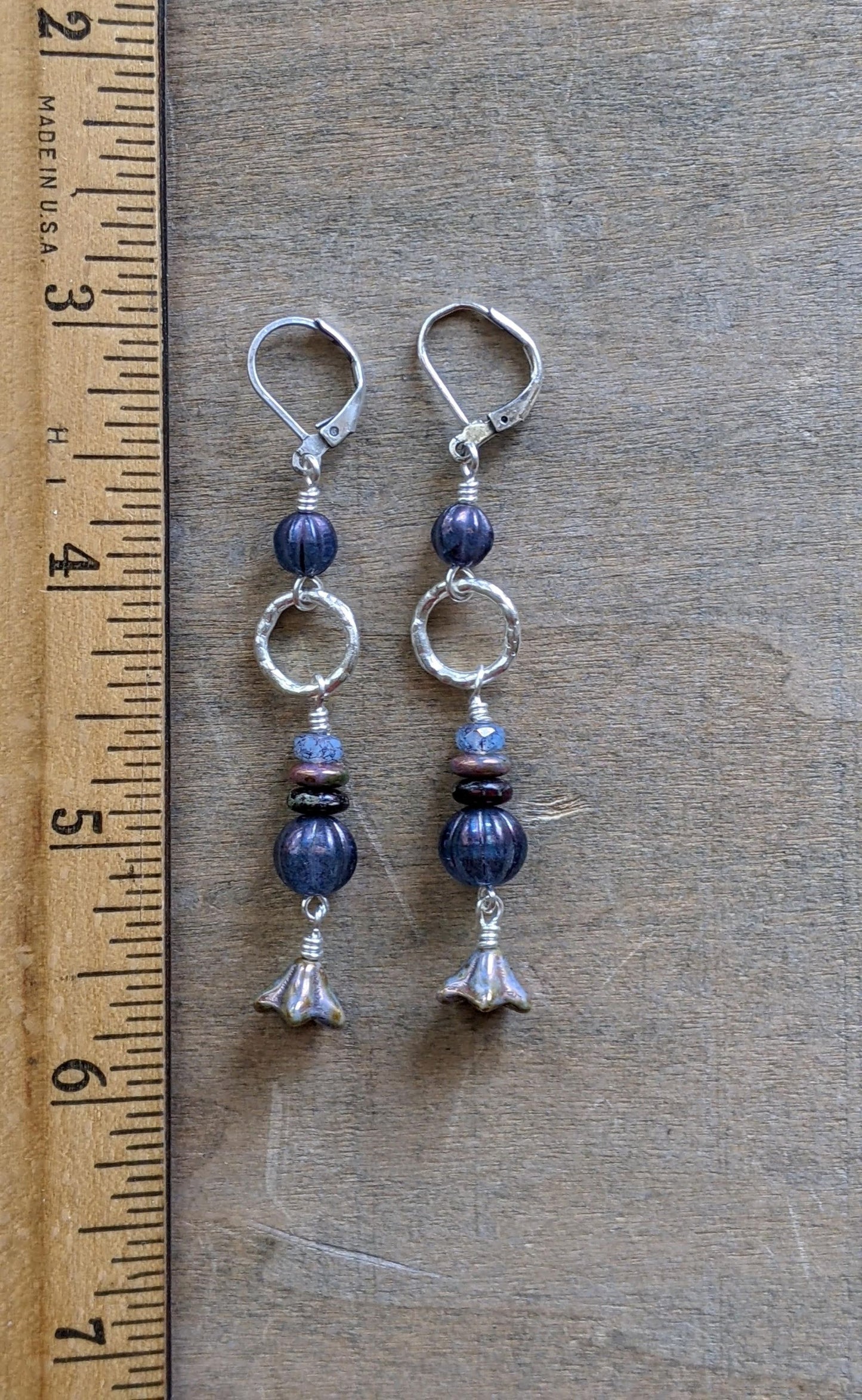 Long Dangle Earrings ~ Czech Glass