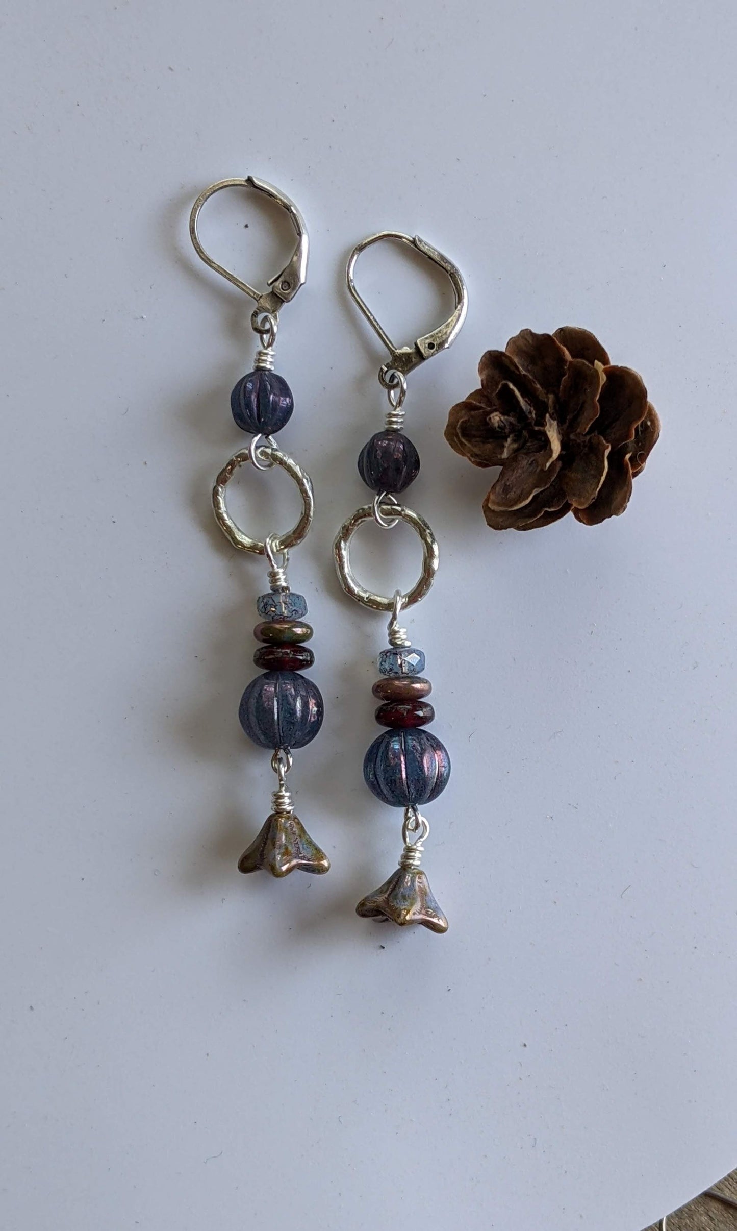 Long Dangle Earrings ~ Czech Glass