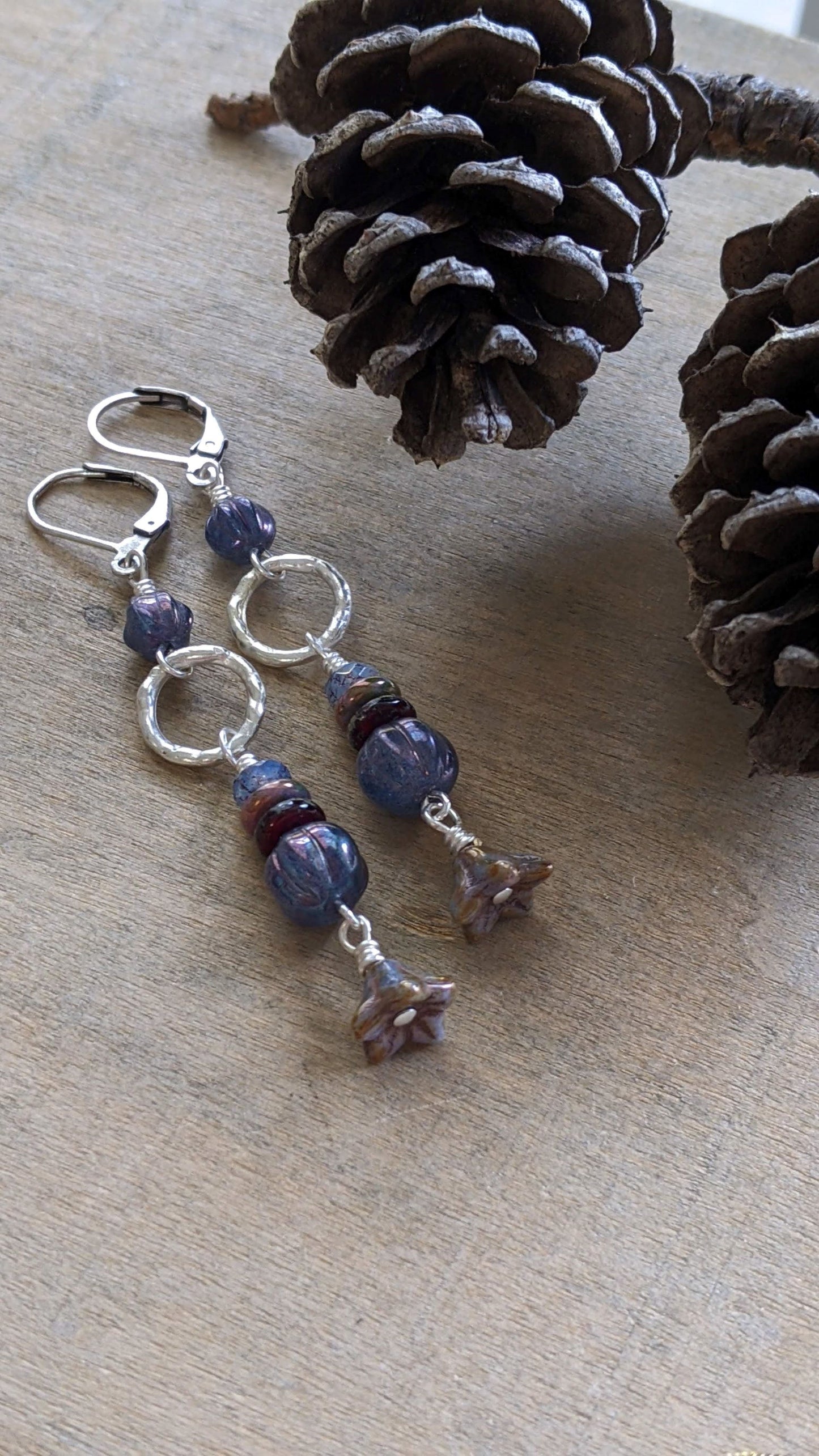 Long Dangle Earrings ~ Czech Glass