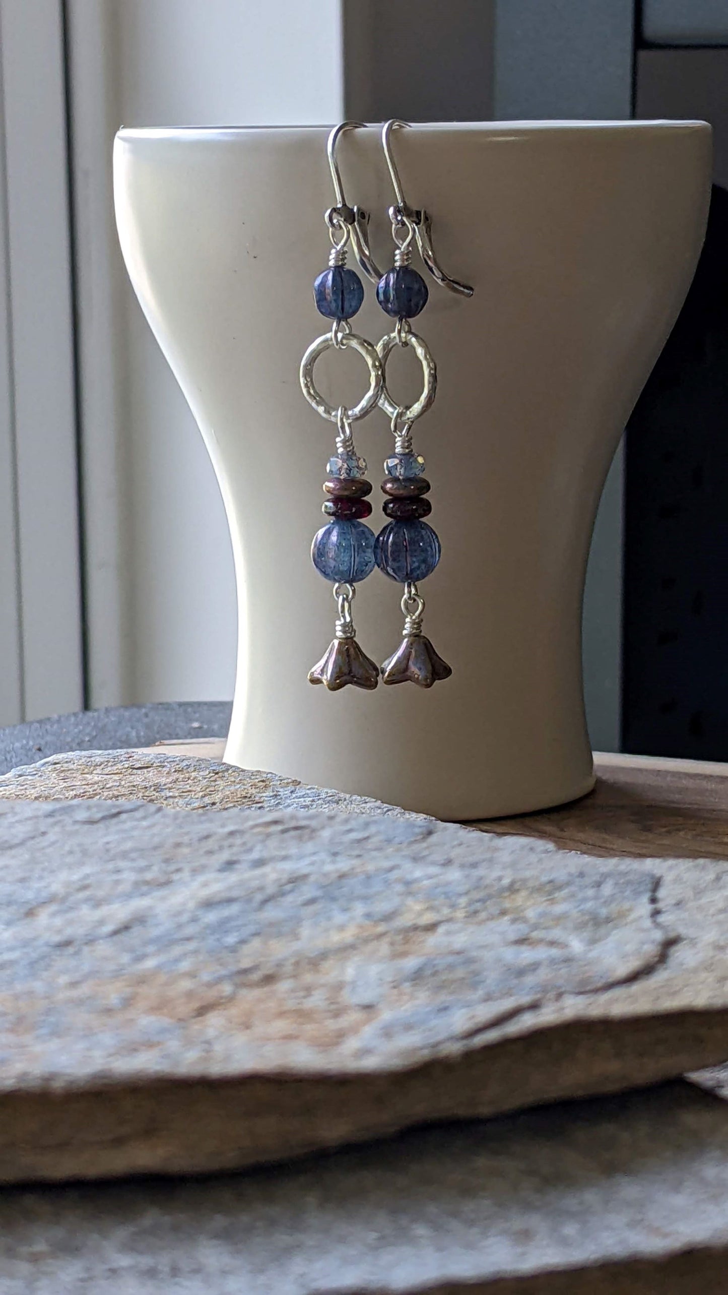 Long Dangle Earrings ~ Czech Glass