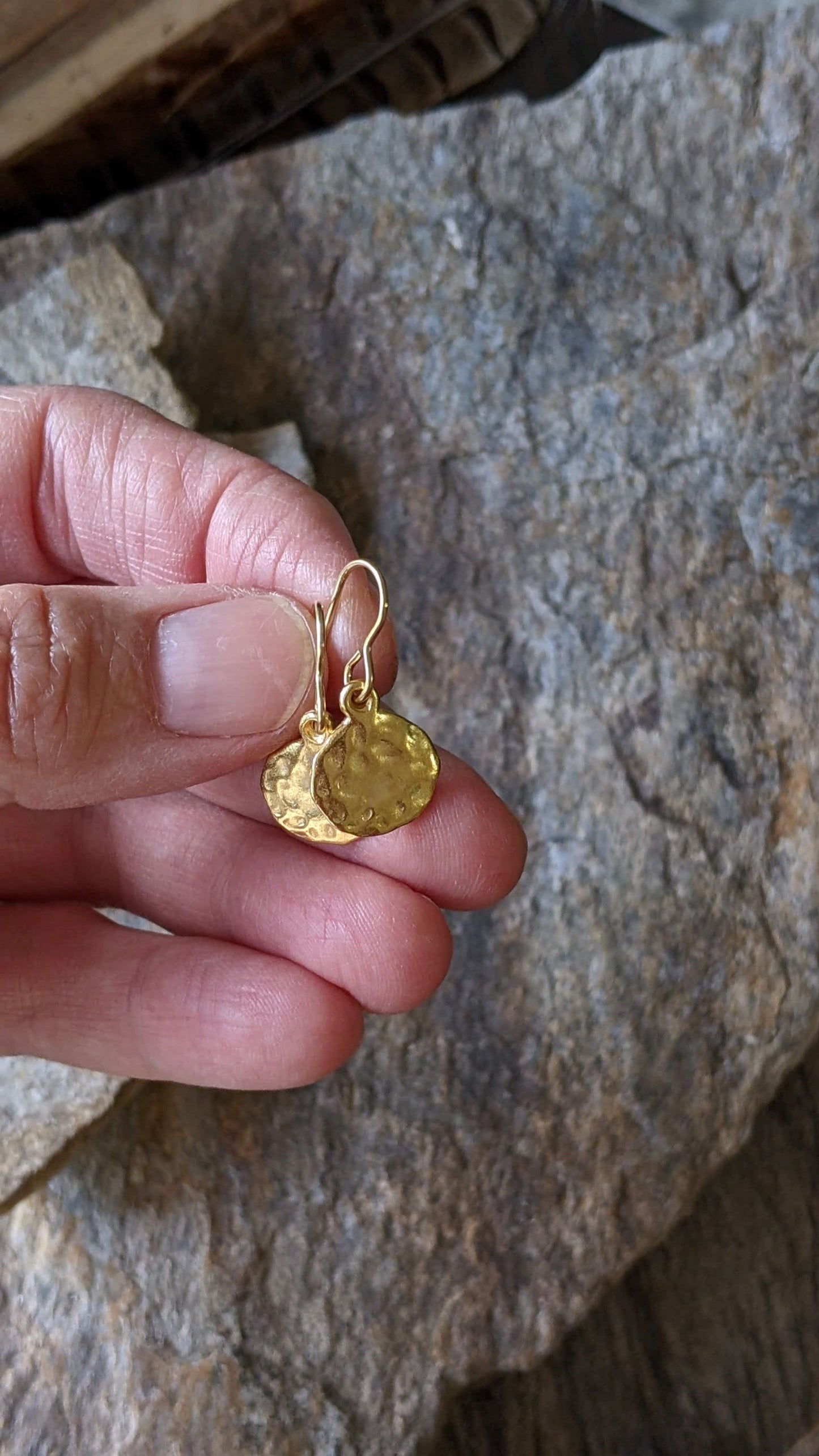 Hammered Circle Earrings