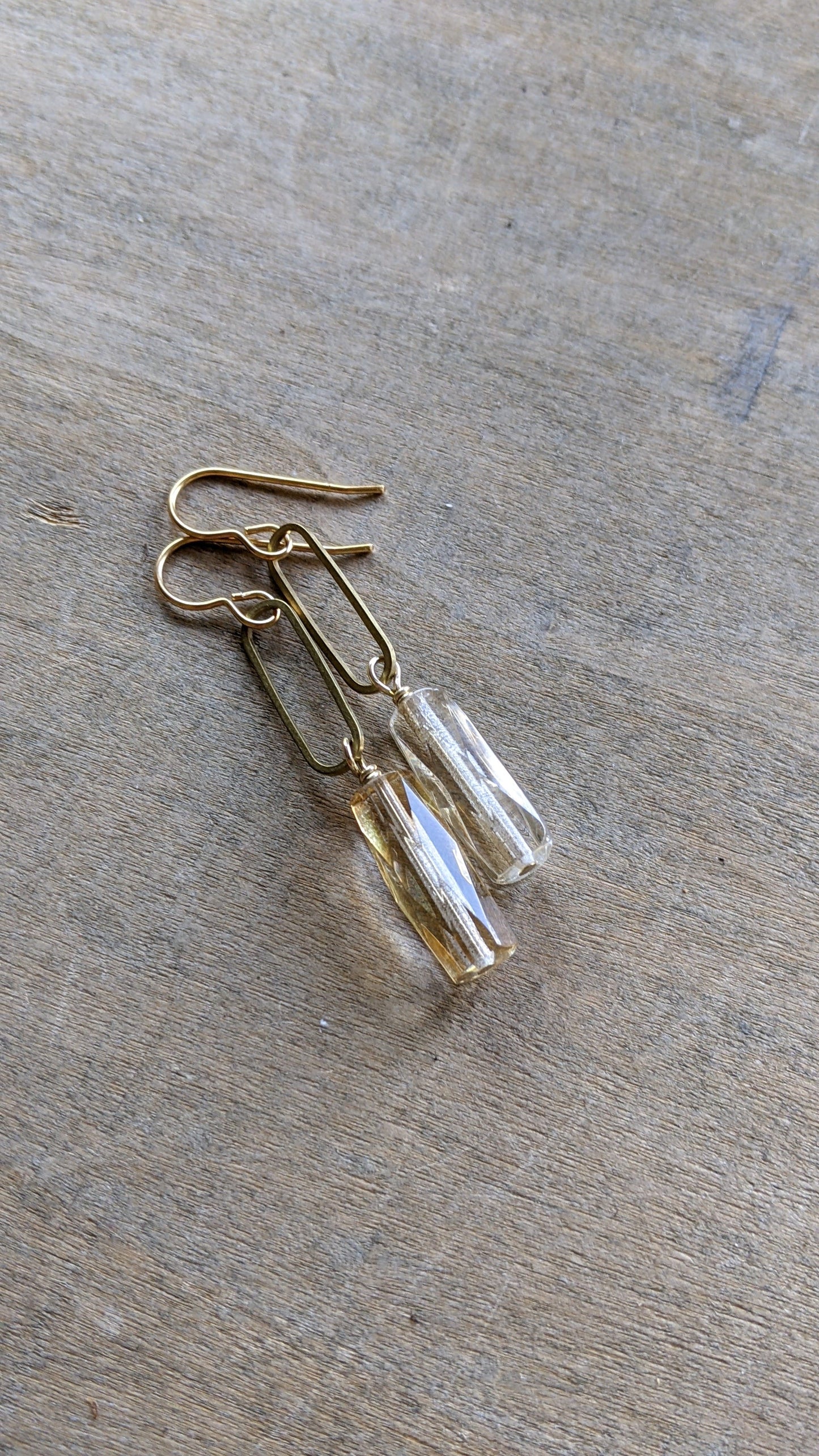 Elegant Dangles ~ Brass and Champagne Glass