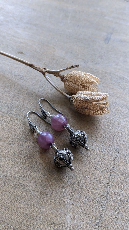 Purple Dangle Earrings