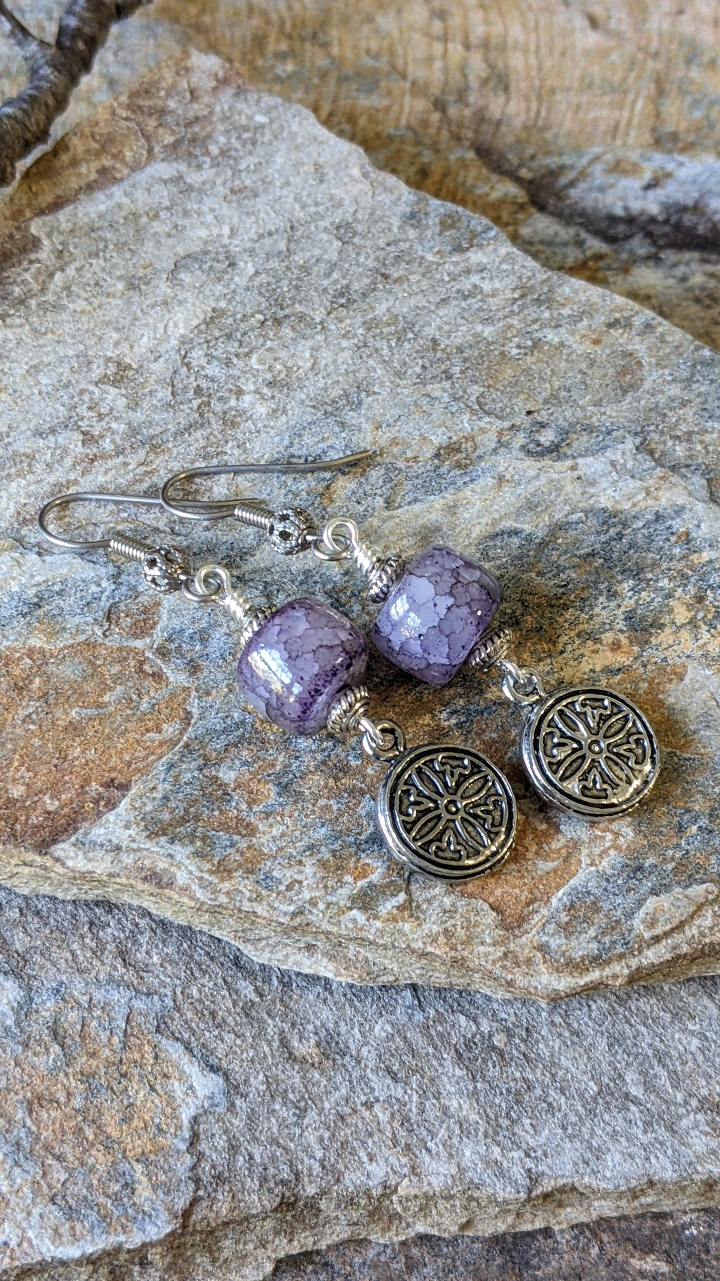 Purple Quartz Earrings