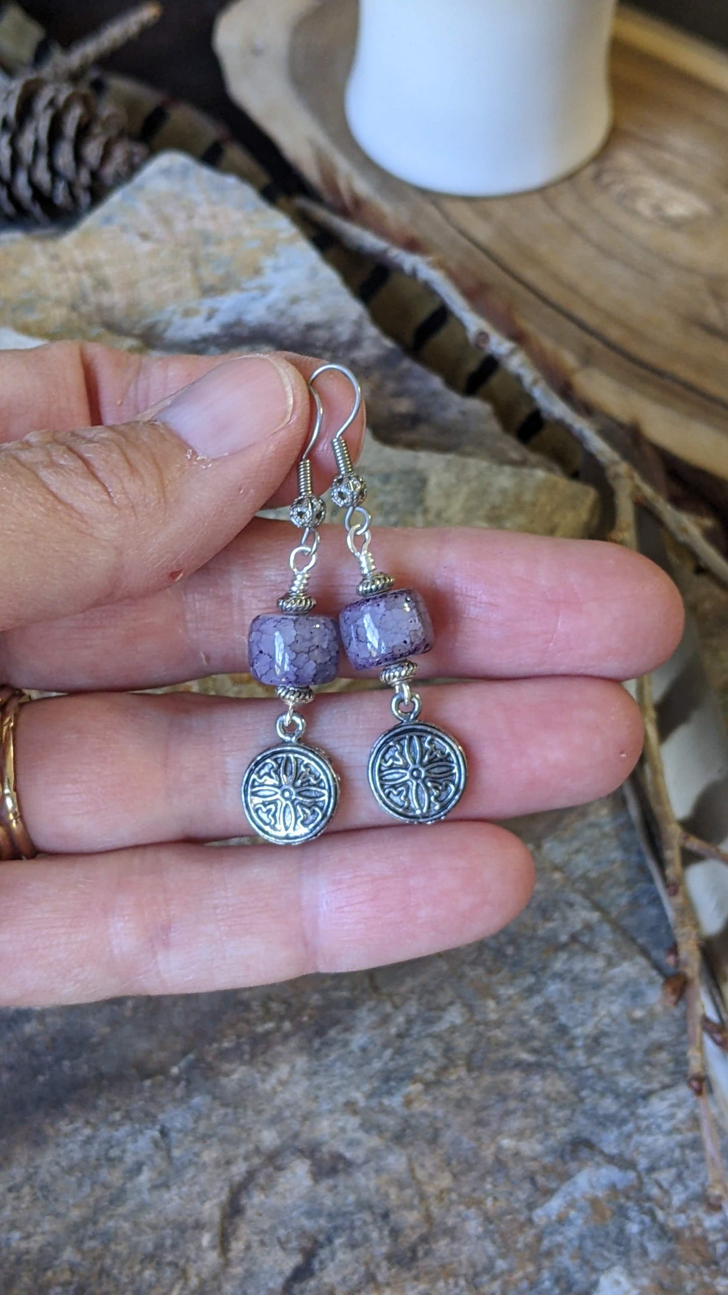 Purple Quartz Earrings