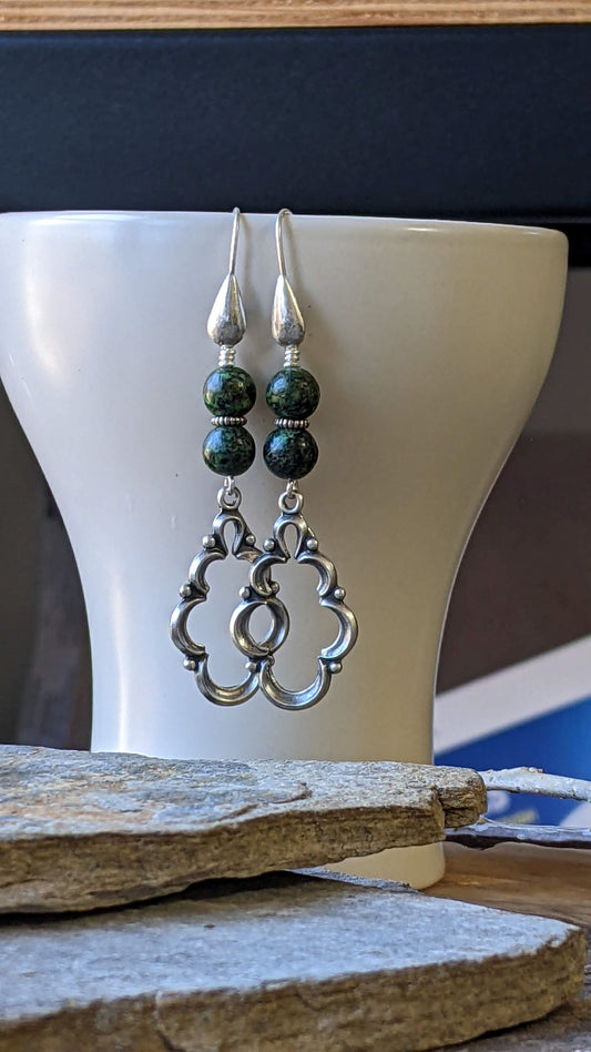 African Turquoise Earrings
