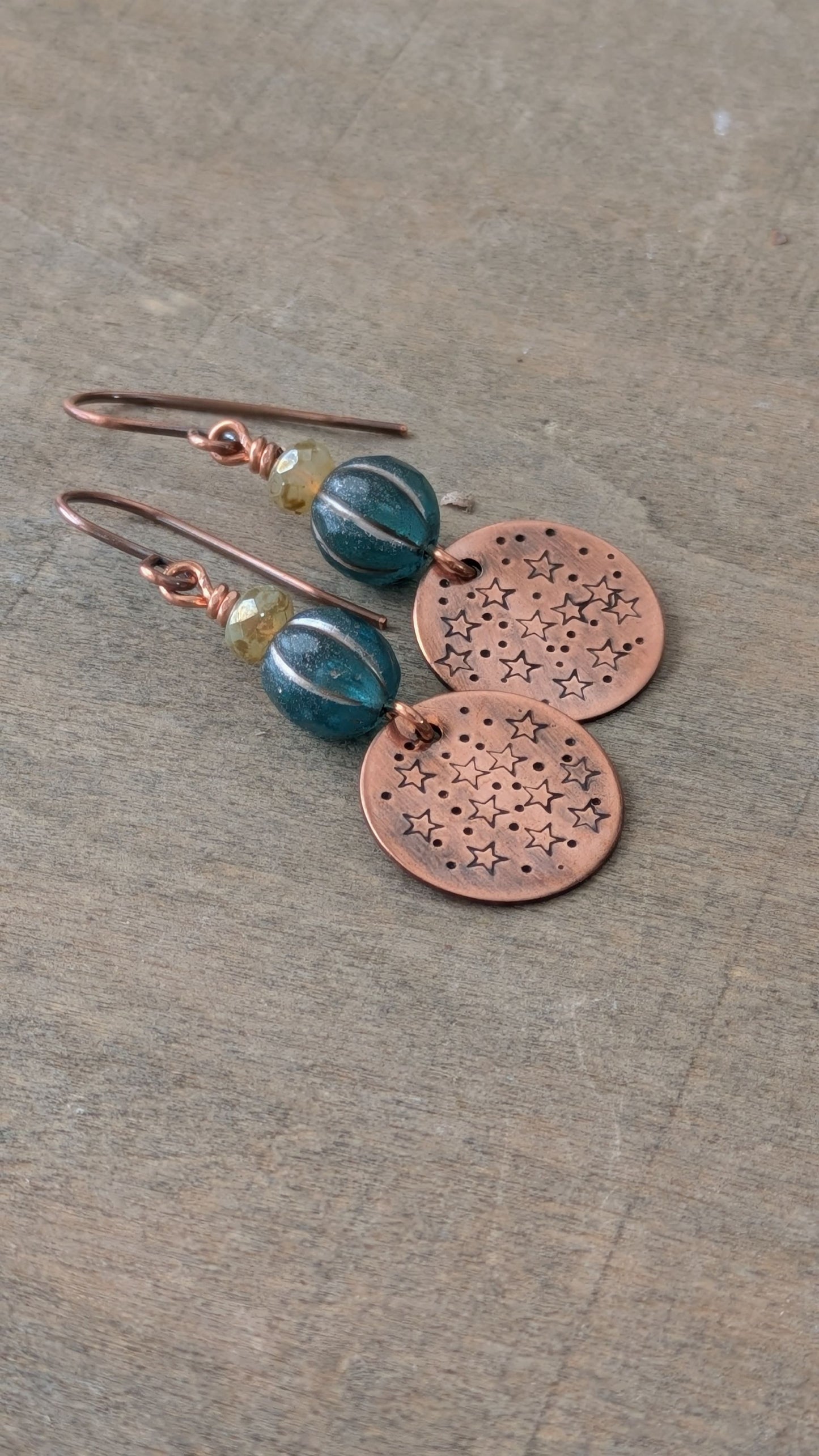 Copper Earrings ~ Twinkle Twinkle