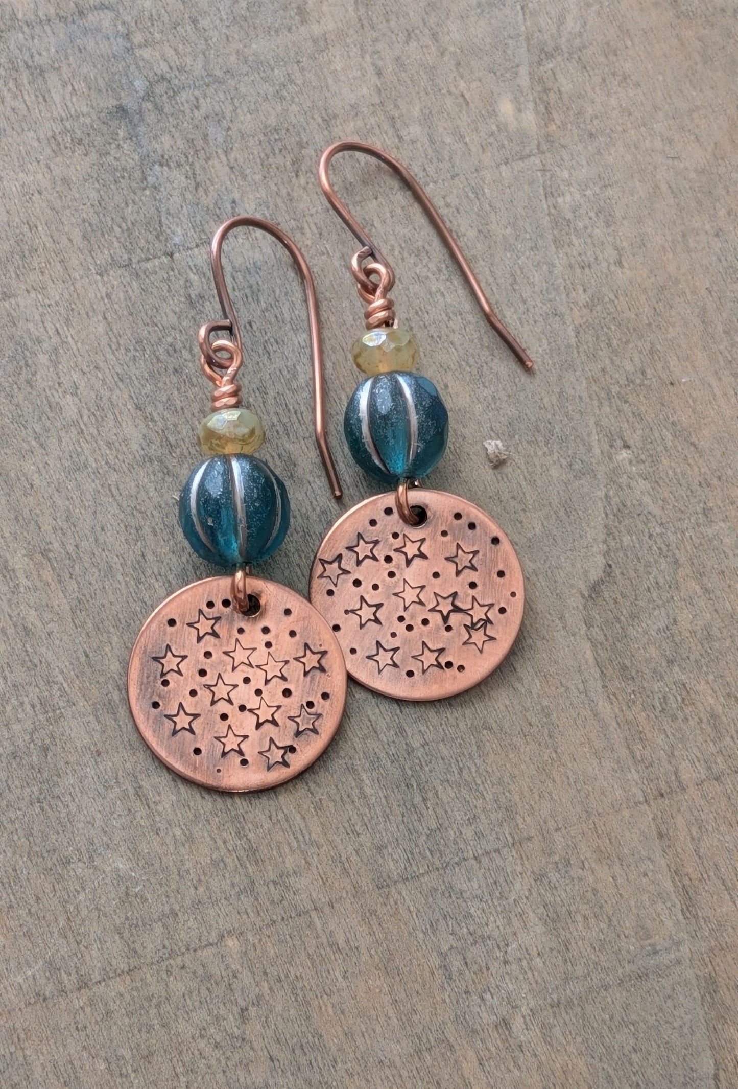 Copper Earrings ~ Twinkle Twinkle