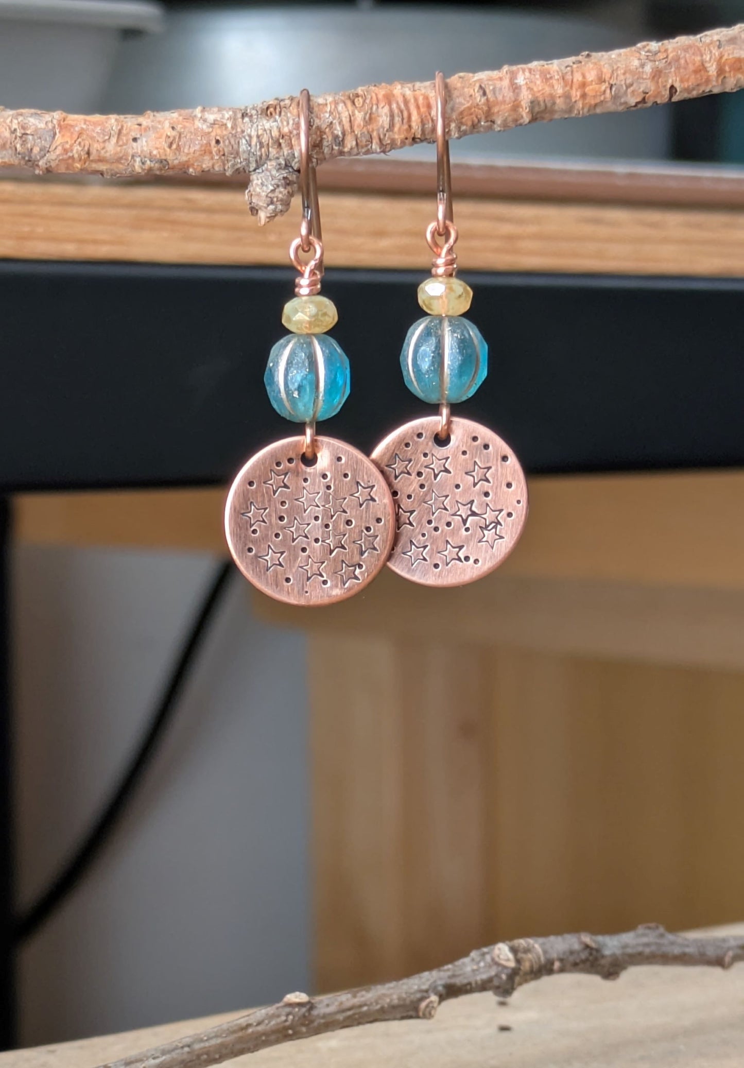Copper Earrings ~ Twinkle Twinkle