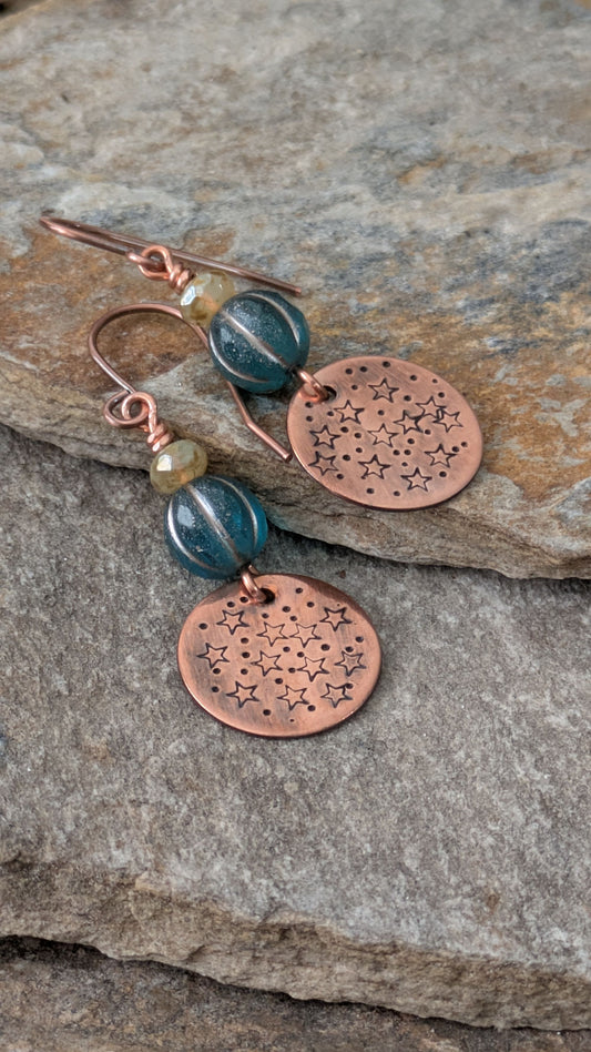 Copper Earrings ~ Twinkle Twinkle