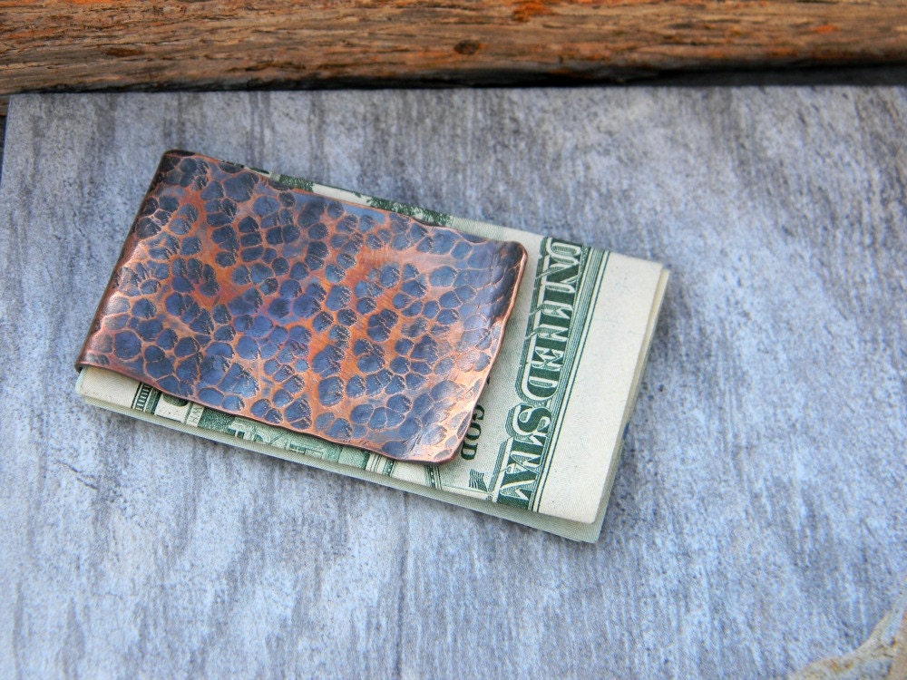 Money Clip Hammered Copper