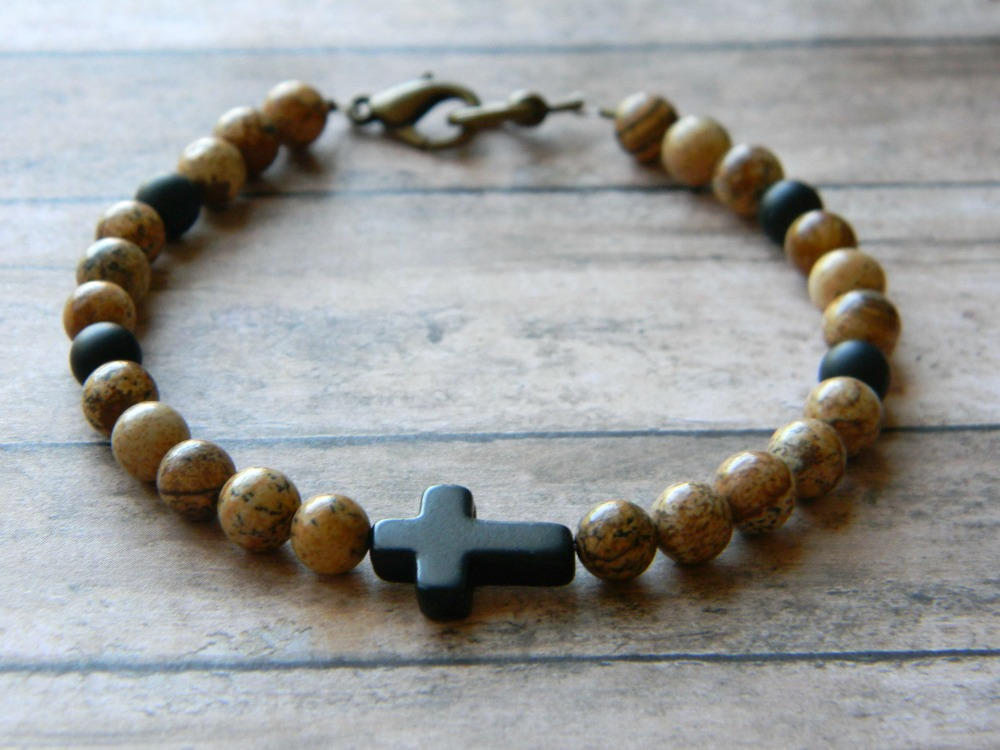 Gemstone Beaded Bracelet Picture Jasper