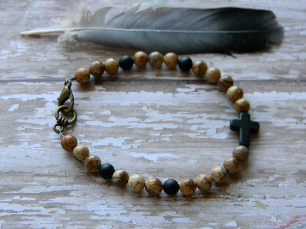 Gemstone Beaded Bracelet Picture Jasper