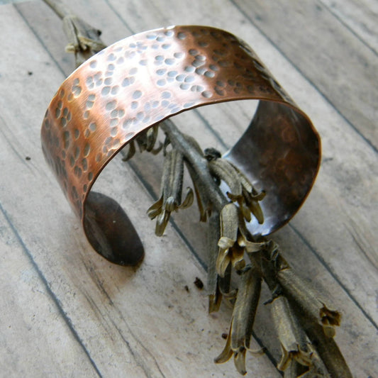 Copper Cuff Bracelet Hammered