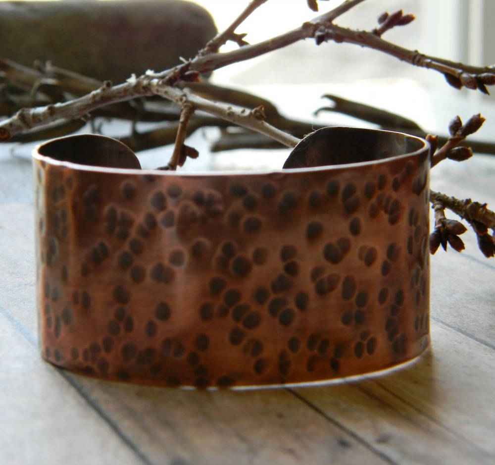 Copper Cuff Bracelet Hammered