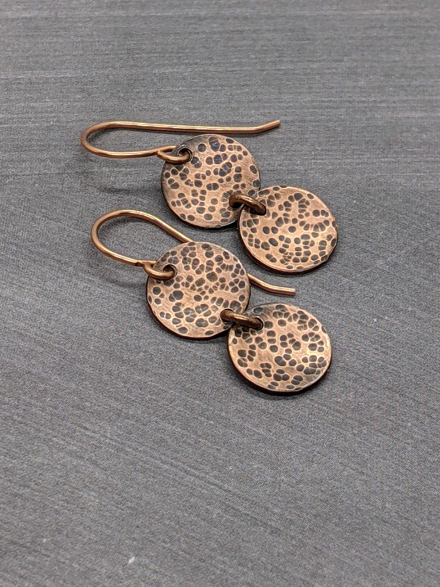 Copper Earrings Texture