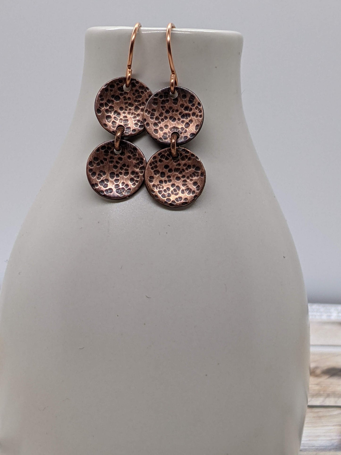 Copper Earrings Texture