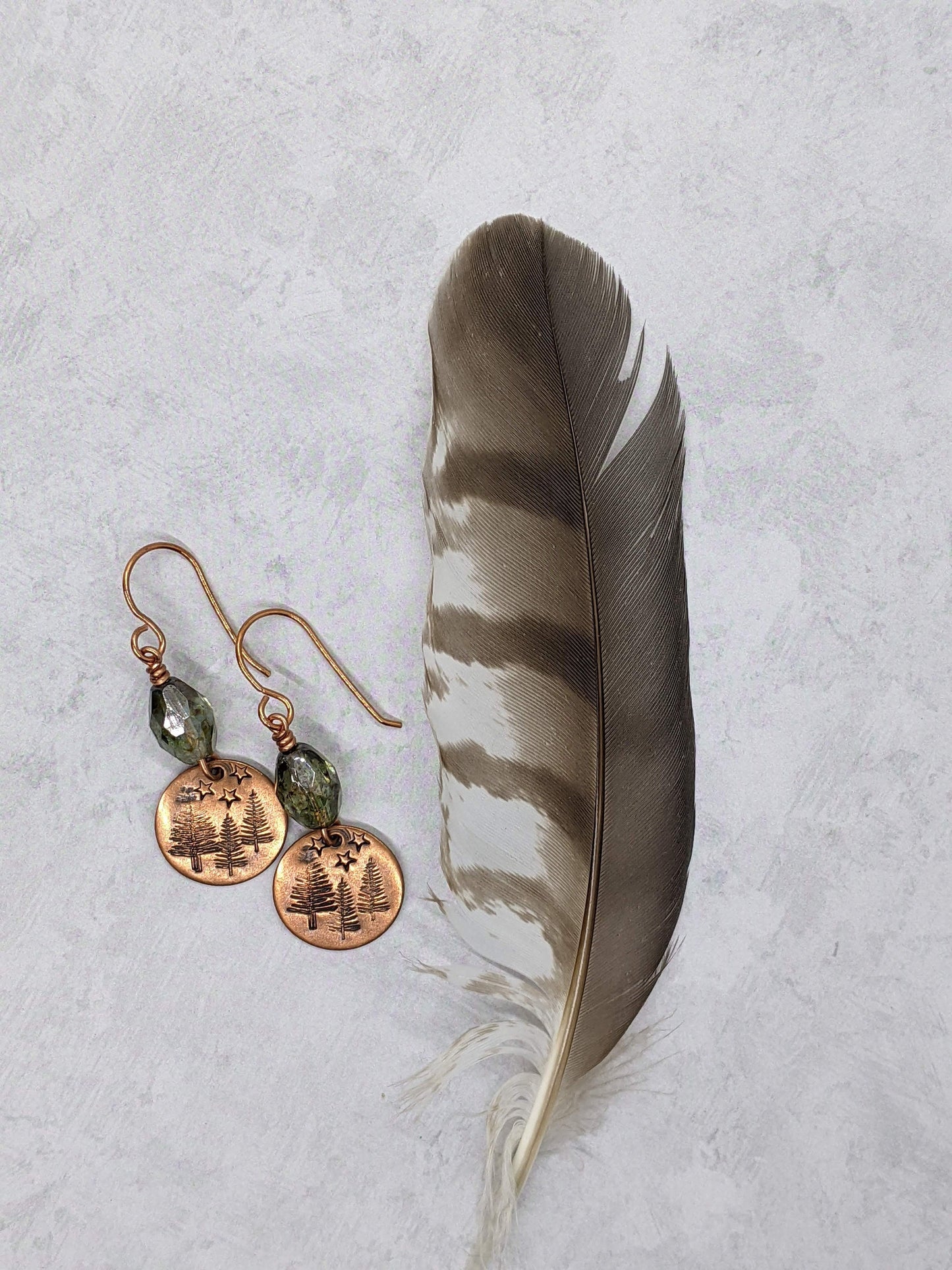 Copper Earrings Woodland