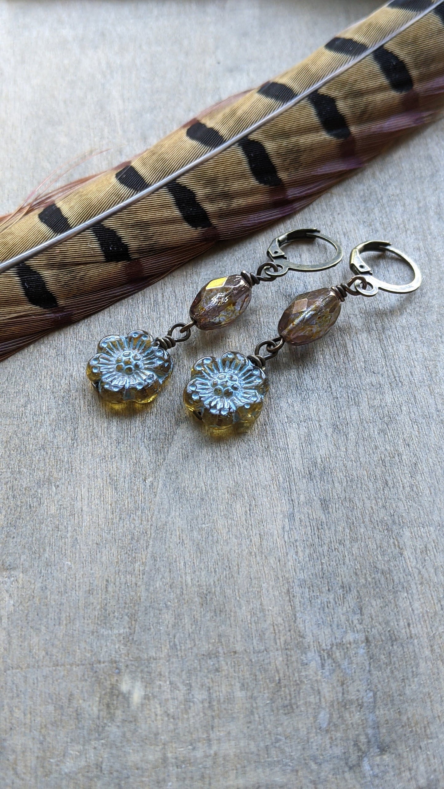 Blue Flower Earrings