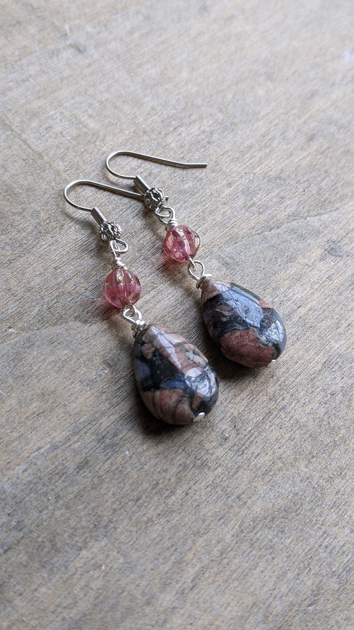 Gemstone Tear Drop Earrings