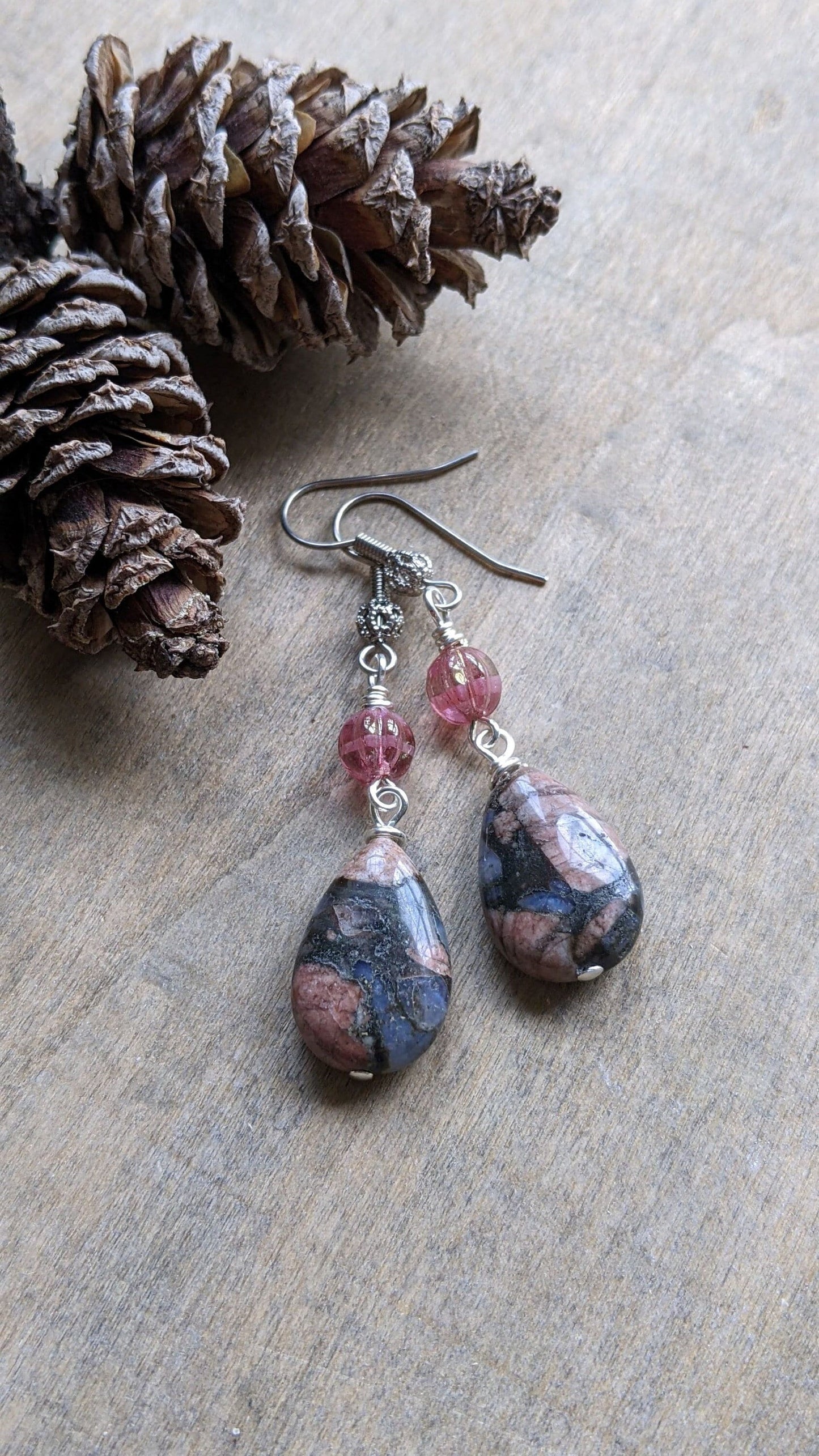 Gemstone Tear Drop Earrings